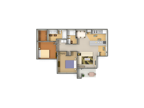 bedroom floor plan | the berkeley | apartment homes